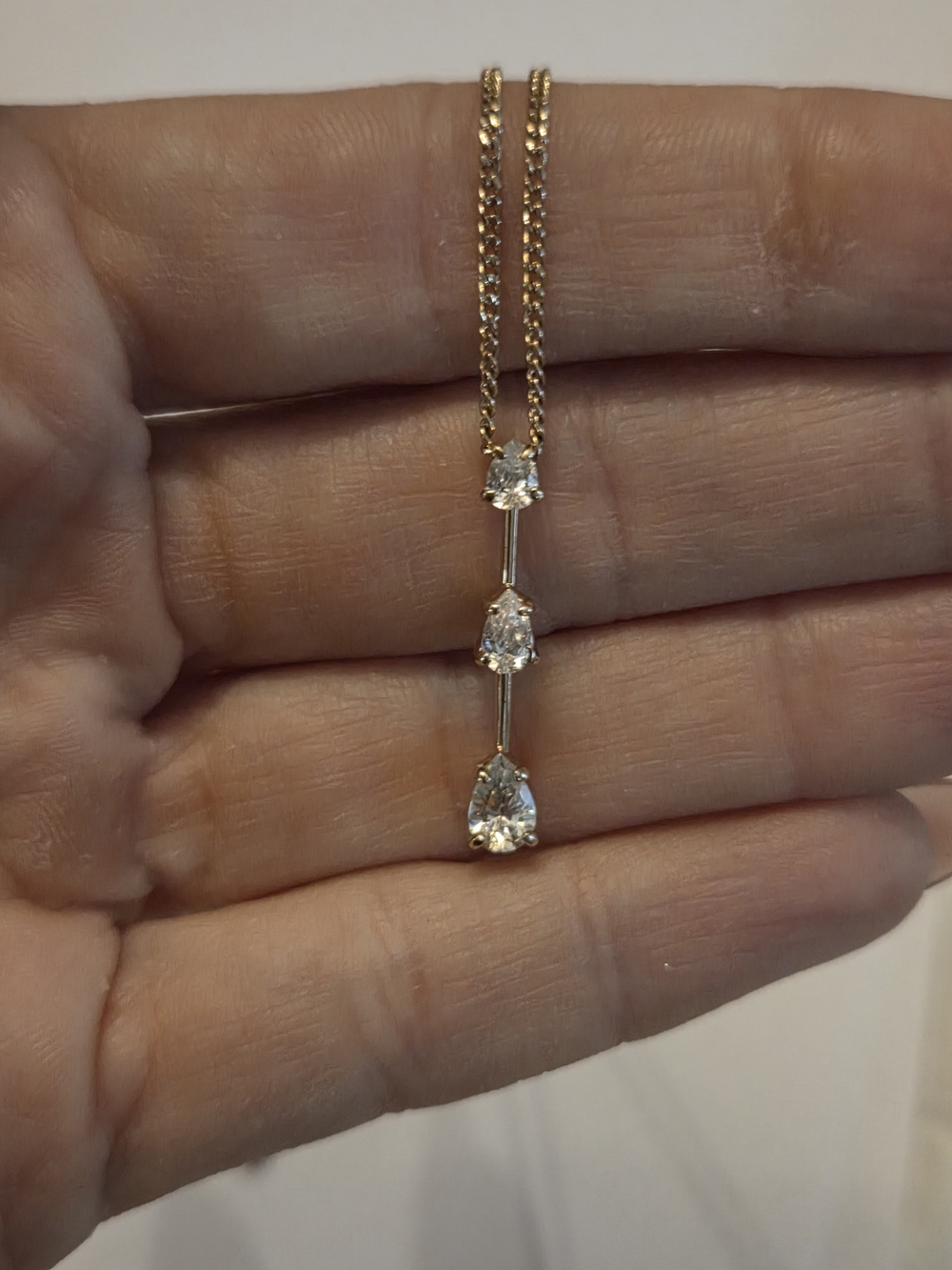 Three Stone Monet Necklace